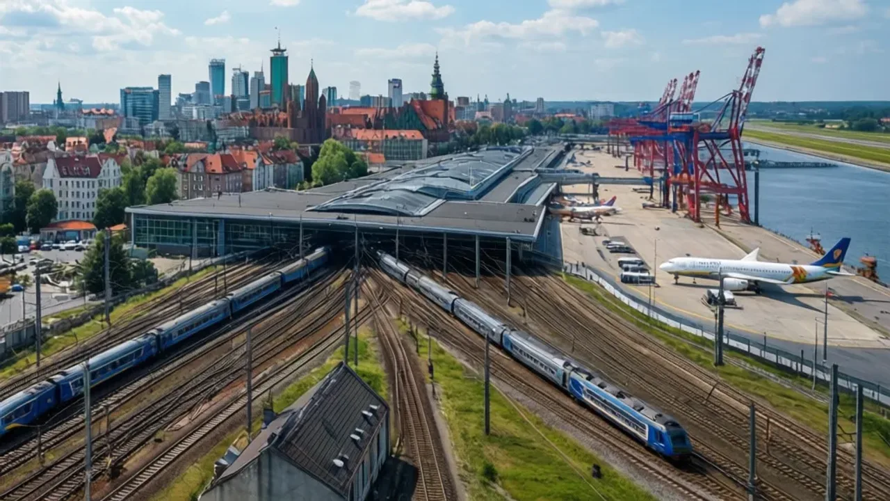 Połączenie kolejowe z portem lotniczym w Gdańsku ma ułatwić logistykę firmom z Pomorza