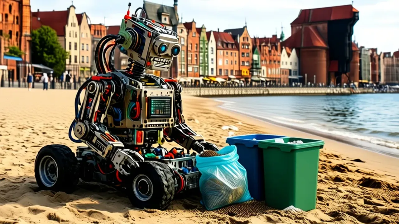 Uczeń z Wrzeszcza skonstruował robota do segregacji śmieci na plaży Robot stworzony przez uczeń z Wrzeszcza skonstruował robota do segregacji śmieci na plaży pracujący na piaszczystym brzegu.